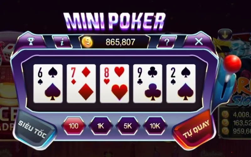 Kinh nghiệm chơi Mini Poker Zowin